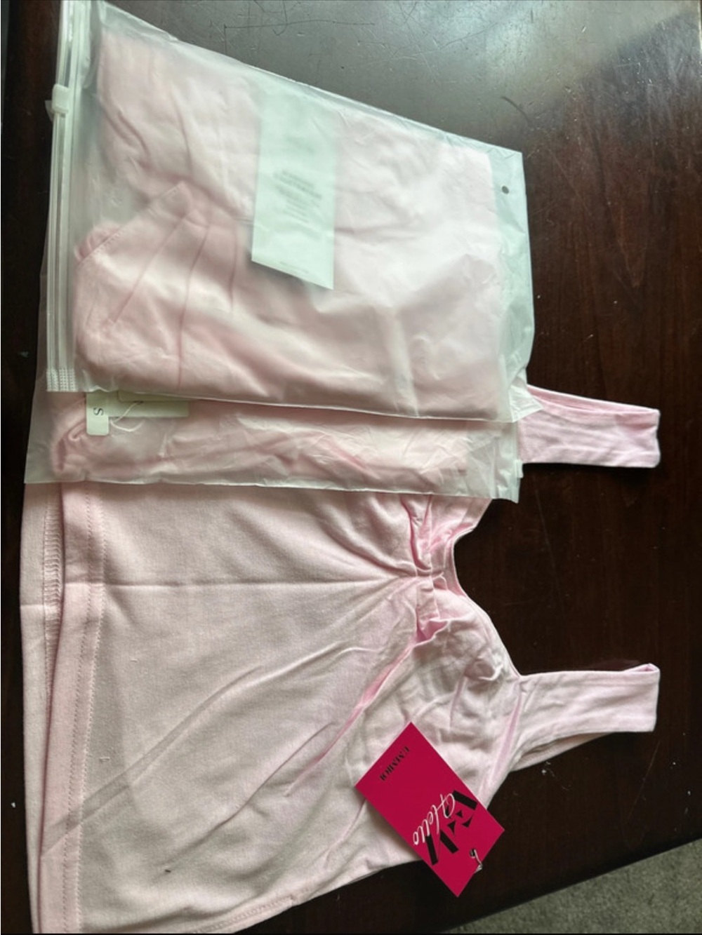 Light Pink Cotton Crop Tank Top by Emmiol **Set of three** NWT